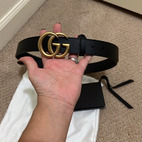 Gucci Marmont Black Gg logo belt - Picture 14 of 14